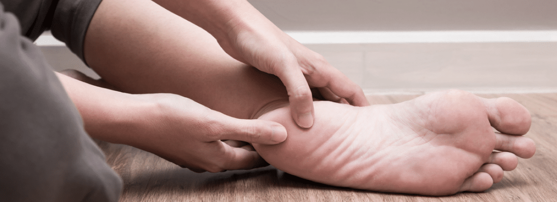 foot with heel pain